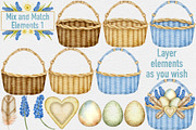 Spring into Easter Clipart Set., a Seasonal Illustration by Happy Sloth Graphics (Thumbnail 6 of 17)