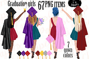 Graduation Girls,Graduation gowns, an Education Illustration by chilipapers (Thumbnail 1 of 5)