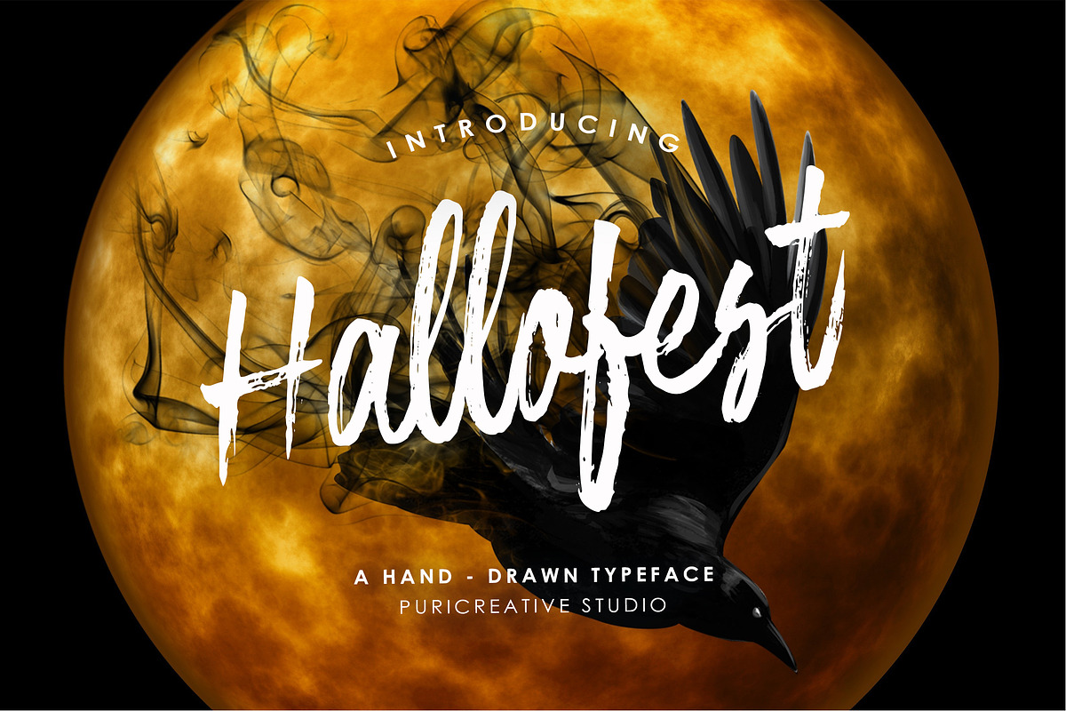 Hallofest - Hand Drawn Typeface Font, a Script Font by PuriCreative (Photo 1 of 10)