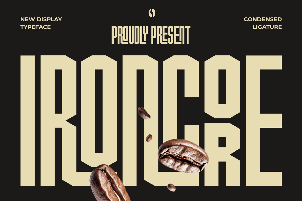 Ironcore Condensed Ligature Font, a Font by PutraCetol Studio (Photo 1 of 5)