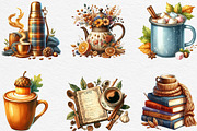 Vintage Autumn Coffee Clipart, an Illustration by Black Bird Studio (Thumbnail 5 of 6)