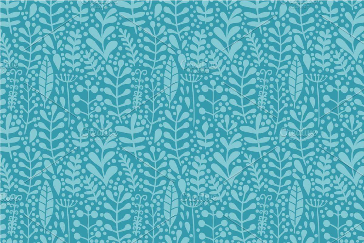 Herbs seamless pattern preview 2