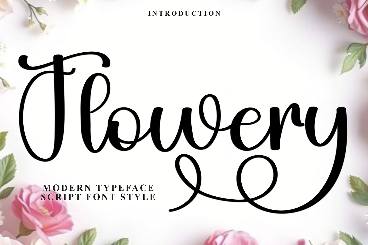 Flowery, a Handwritten Font by InermediaSTUDIO (Photo 2 of 8)