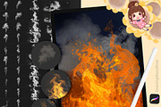 220+ Procreate Smoke & Fire Brushes, a Brush Add-On by DrawingStoryShop (Thumbnail 1 of 7)