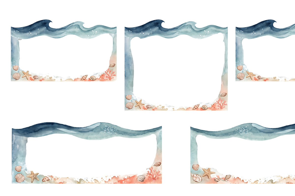 Watercolor Borders Clipart Set, an Object Graphic by RAHMAT (Photo 2 of 15)