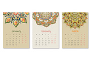 2019 New Year Calendar Mandala Style, a Stationery Template by Noree (Thumbnail 3 of 5)