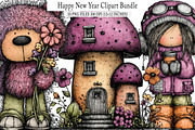 Happy New Year Clipart, an Illustration by SinaCreation (Thumbnail 1 of 7)