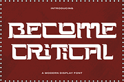 BECOME CRITICAL - BOLD RETRO FONT, a Serif Font by 177Studio (Thumbnail 1 of 8)