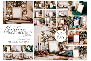 Christmas Frame Mockup Bundle 30+