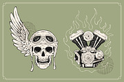 Chopper Illustration Set, an Object Graphic by Bromz Studio (Thumbnail 3 of 6)