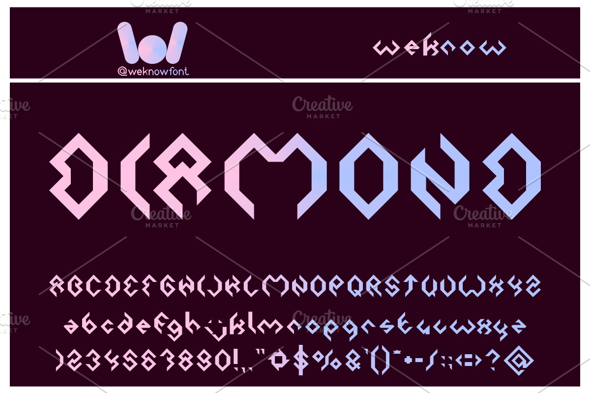 Diamond Font, a Font by weknow (Photo 1 of 5)