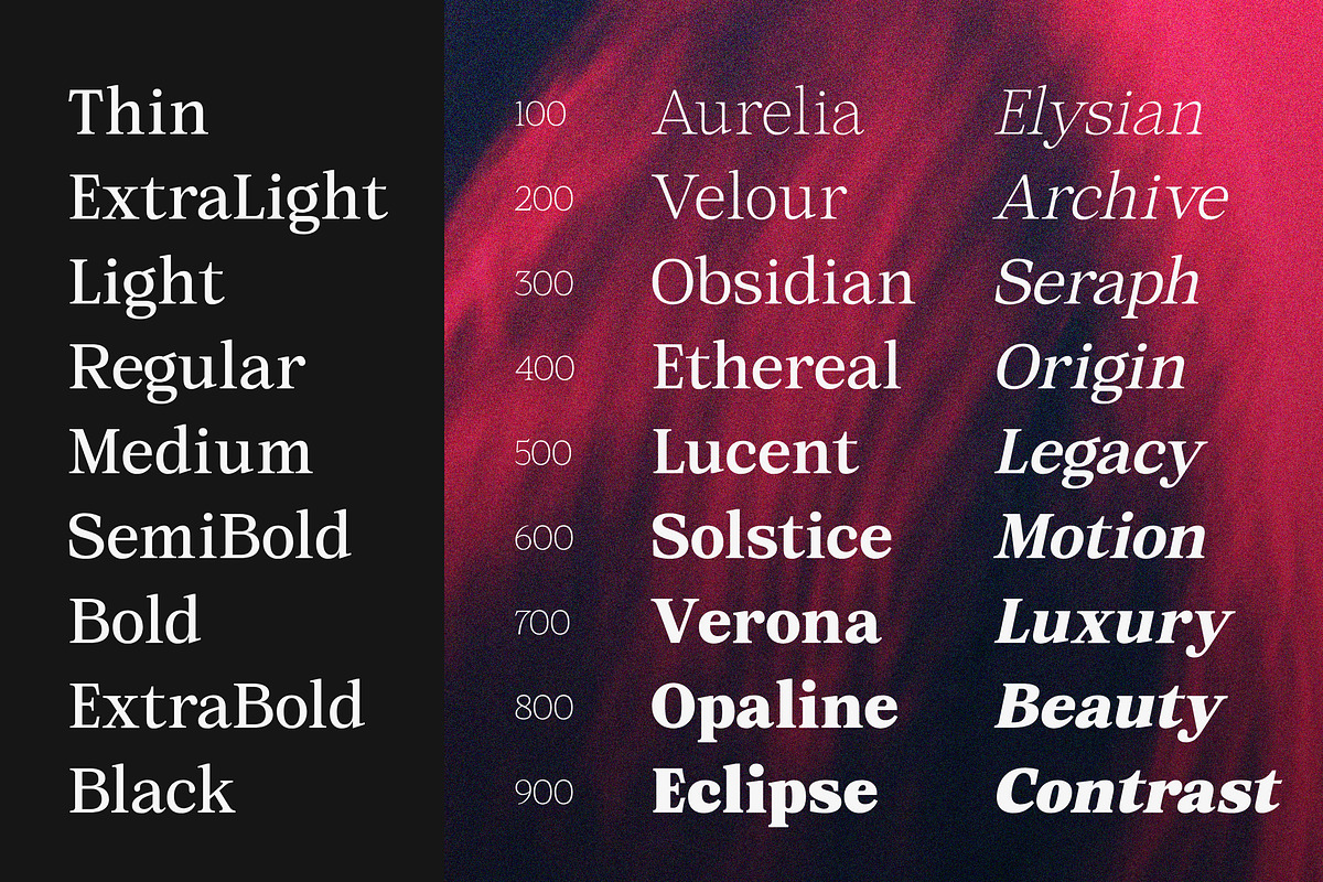 Orchild Serif | 91 Style Font, a Serif Font by Bosstype Studio (Photo 8 of 12)