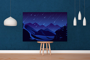 Meteor Shower Landscape