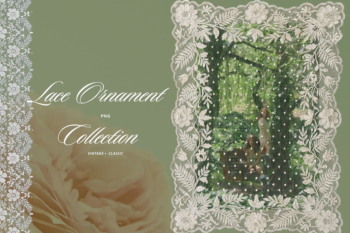 Floral Lace Ornament Kit, a Texture Graphic by NatalieArtsDenysenko (Photo 1 of 10)
