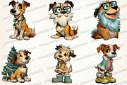 Funny Christmas Dog Clipart, an Illustration by DreamCafeArt (Thumbnail 6 of 8)
