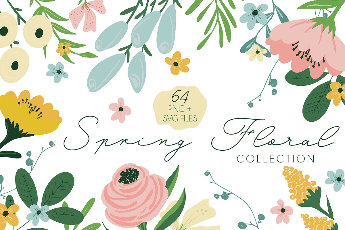 Spring Floral Clip art Collection, a Graphic by Ink + Eye (Photo 1 of 4)