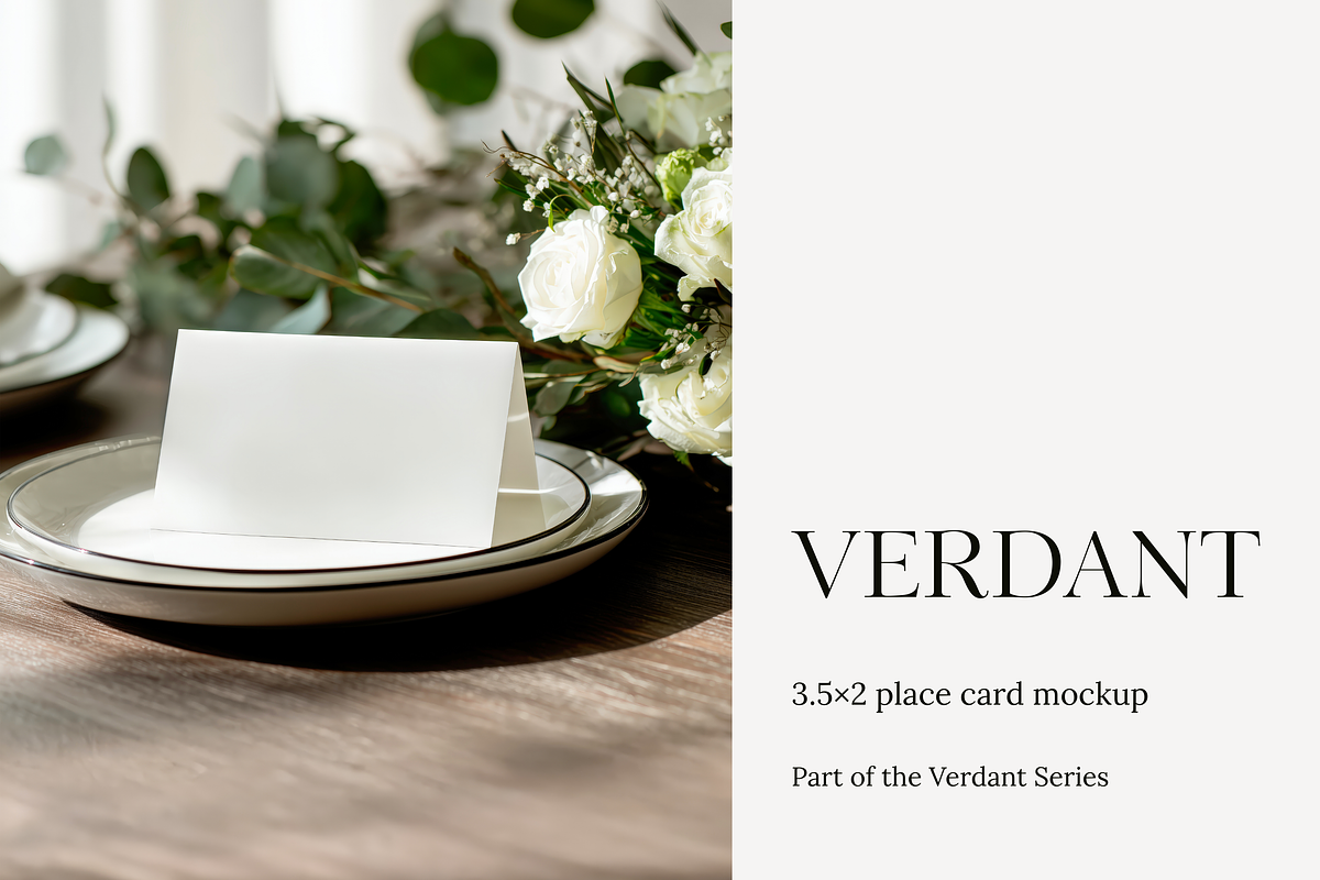 3.5x2 Wedding Place Card Mockup, a Mockup by Serenefeeling (Photo 1 of 6)