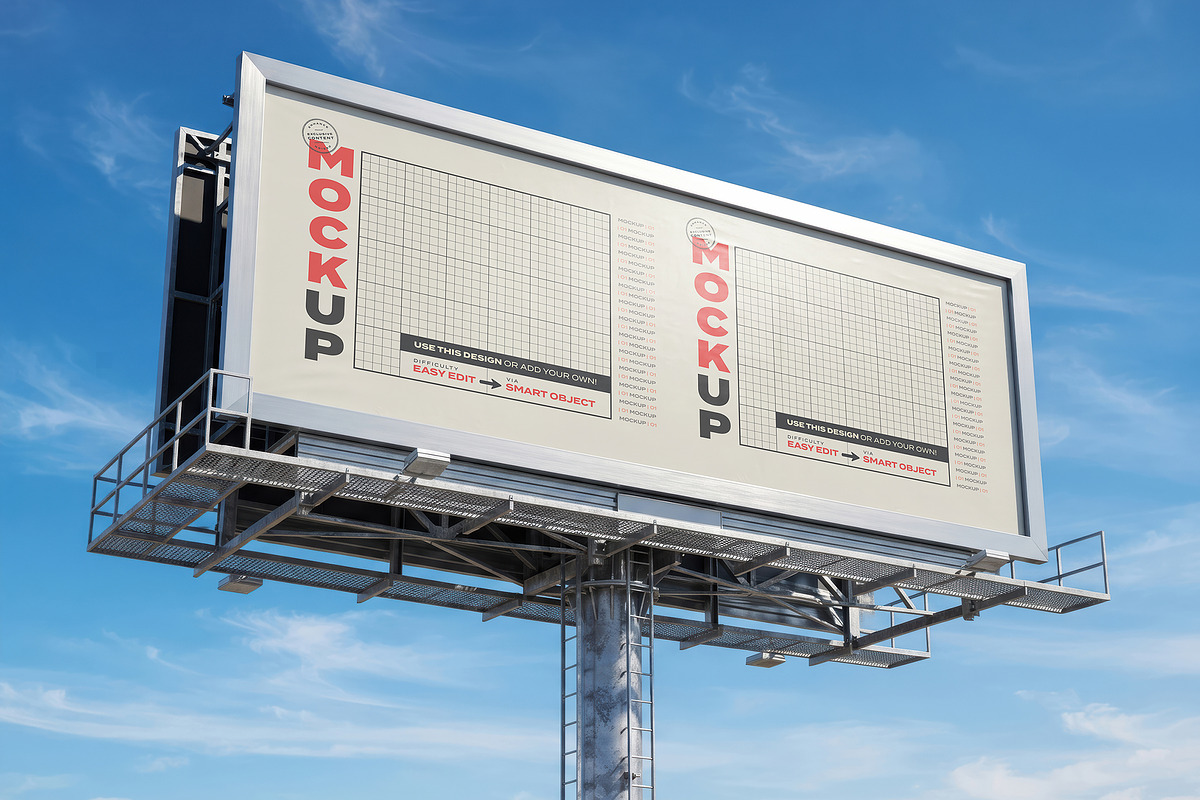 Street Big Signs Mockups Collection, an Advertising Mockup by Luuqas Design (Photo 5 of 7)