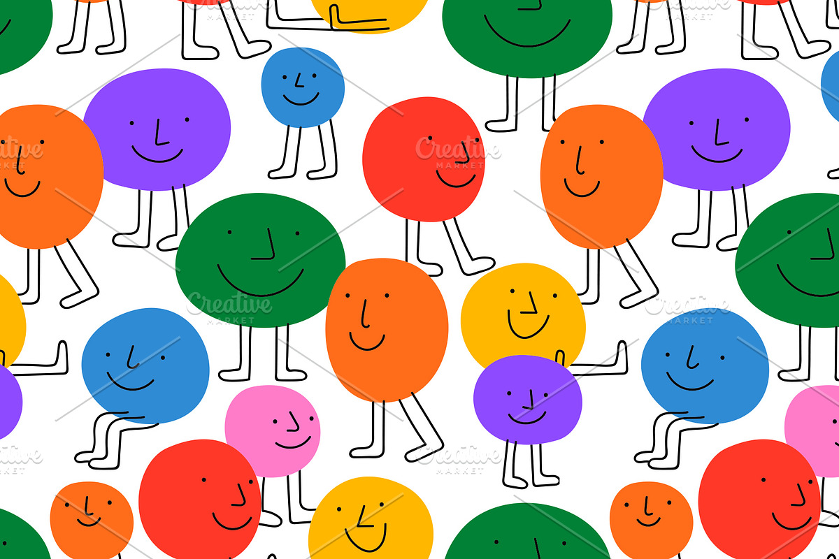 Smiley Pattern Set, a Pattern Graphic by Dedraw Studio