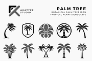 Botanical Palm Icon, a Solid Icon by Akatype Studio (Thumbnail 1 of 3)