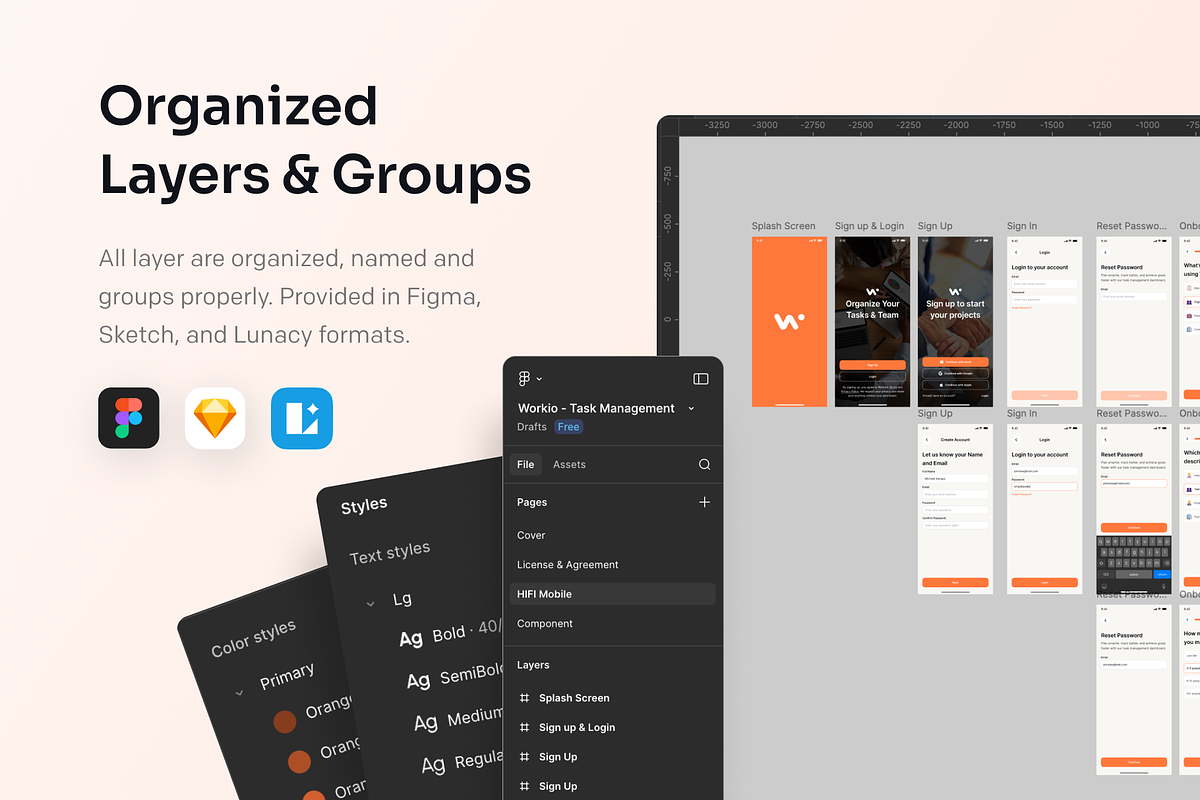 Workio - SAAS Project Management App, an UI Kit Template by Agensip Design Agency (Photo 7 of 10)