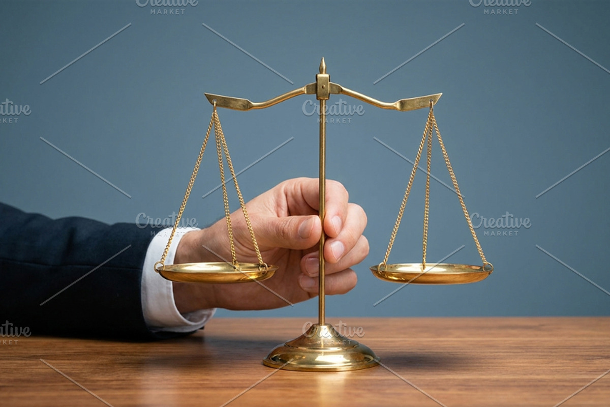 Human Hand holding Balance Scale, a Business Photo by nandinigraphics (Photo 2 of 2)