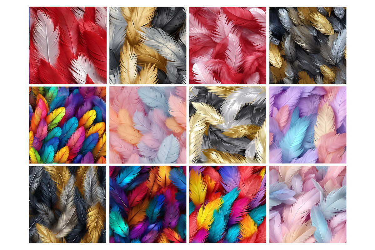 Feathers Seamless Pattern, a Pattern Graphic by Forhadx5 (Photo 10 of 19)