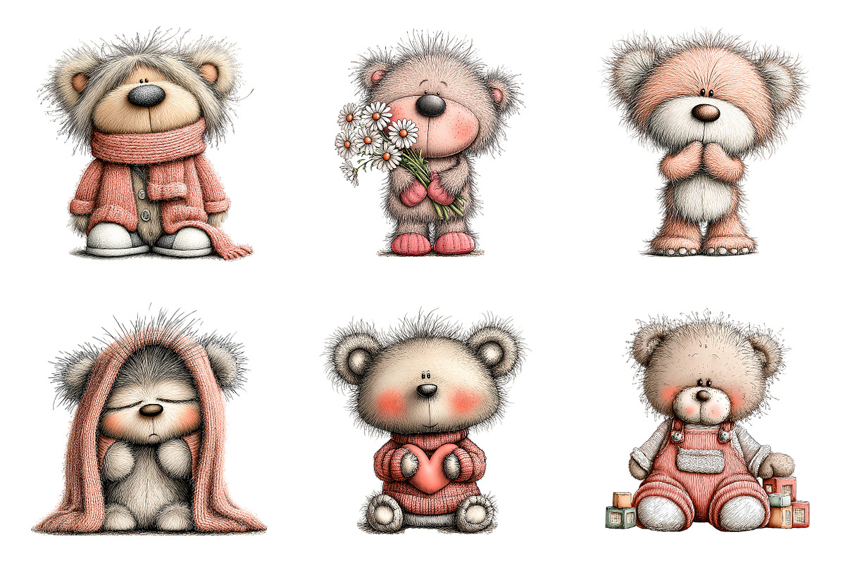 Teddy Bear Nursery Clipart, a Transportation Illustration by SinaCreation (Photo 2 of 5)