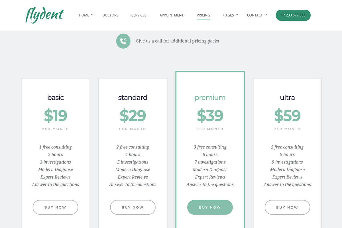 FlyDent-Doctor & Dentist WP Theme, a WordPress Template by FlyTemplates.com (Photo 5 of 6)