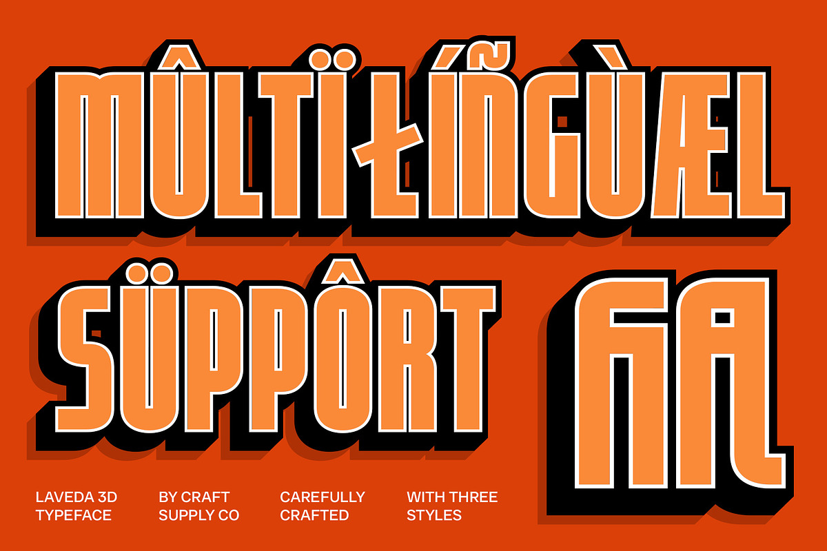 Laveda 3D, a Sans Serif Font by Craft Supply Co. (Photo 6 of 8)