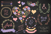 Wildflower Heart & Banners, an Illustration by Amanda Ilkov (Thumbnail 2 of 4)