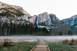 Yosemite falls stock photo