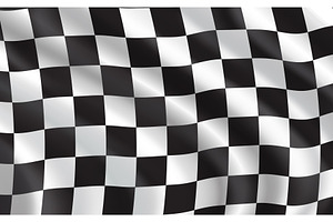 checkered flag, car racing sport, an Illustration by Vector Tradition