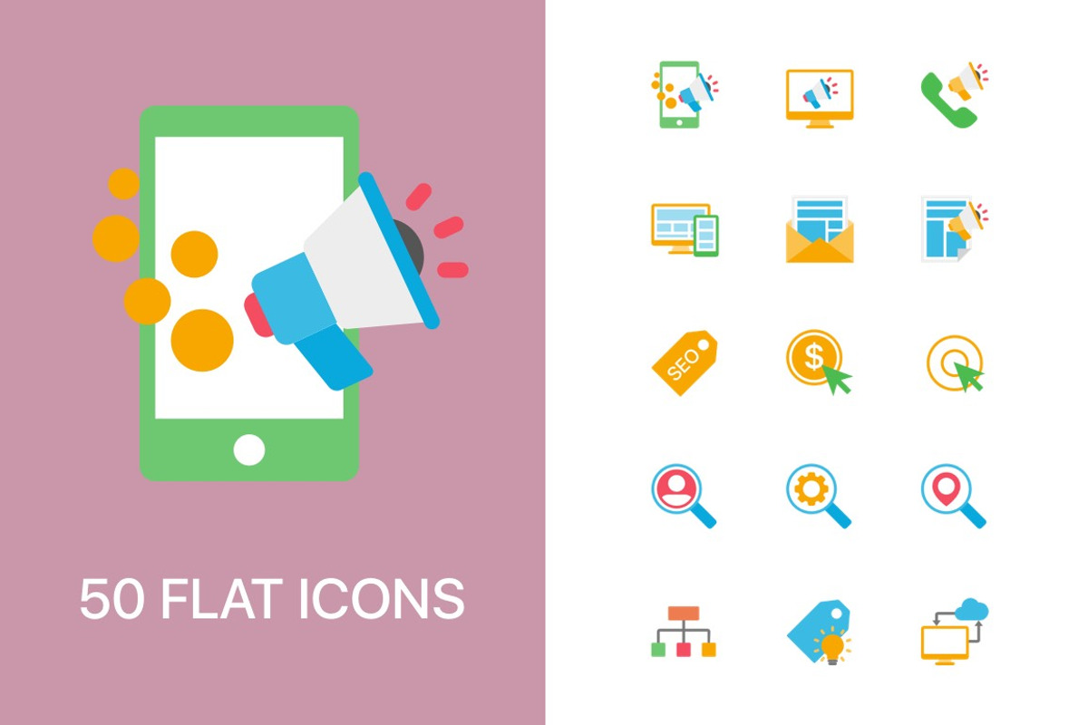 SEO & Marketing, an Outline Icon by Xinh Studio (Photo 4 of 6)