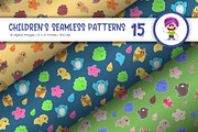 Cute Baby Seamless Patterns 15., a Texture Graphic by KENO Mascots (Thumbnail 2 of 6)