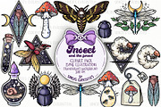 Insect and forest - Clipart PNG pack, an Animal Illustration by Sonch' s Curiosities (Thumbnail 1 of 3)