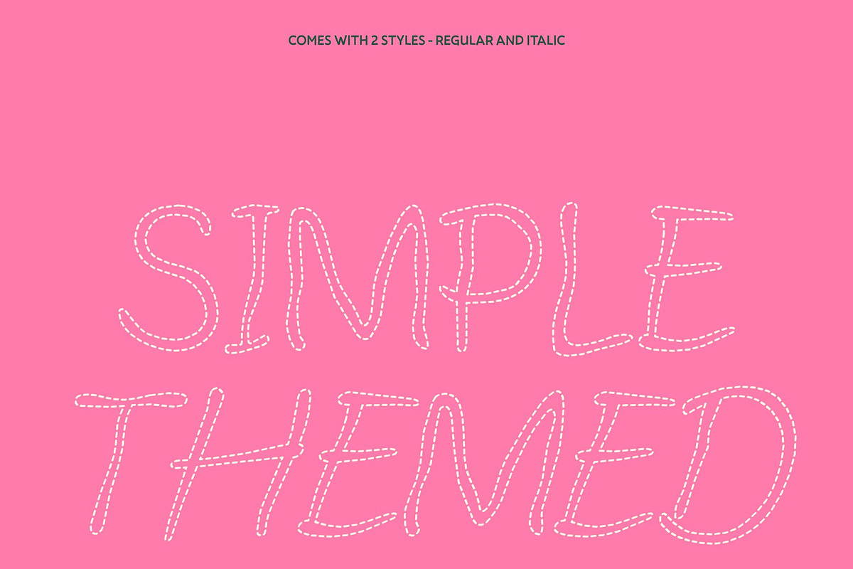 CS Bowie Dashed, a Script Font by Craft Supply Co. (Photo 4 of 8)
