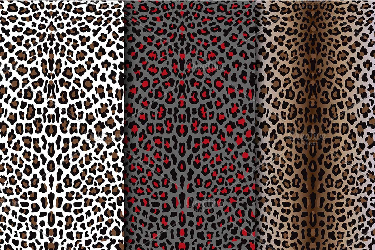 6 Seamless Leopard Patterns, a Pattern Graphic by Elena Lux