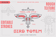 Bird Totem: Tribal Logo Design, an Illustration by Lumitar (Thumbnail 1 of 10)