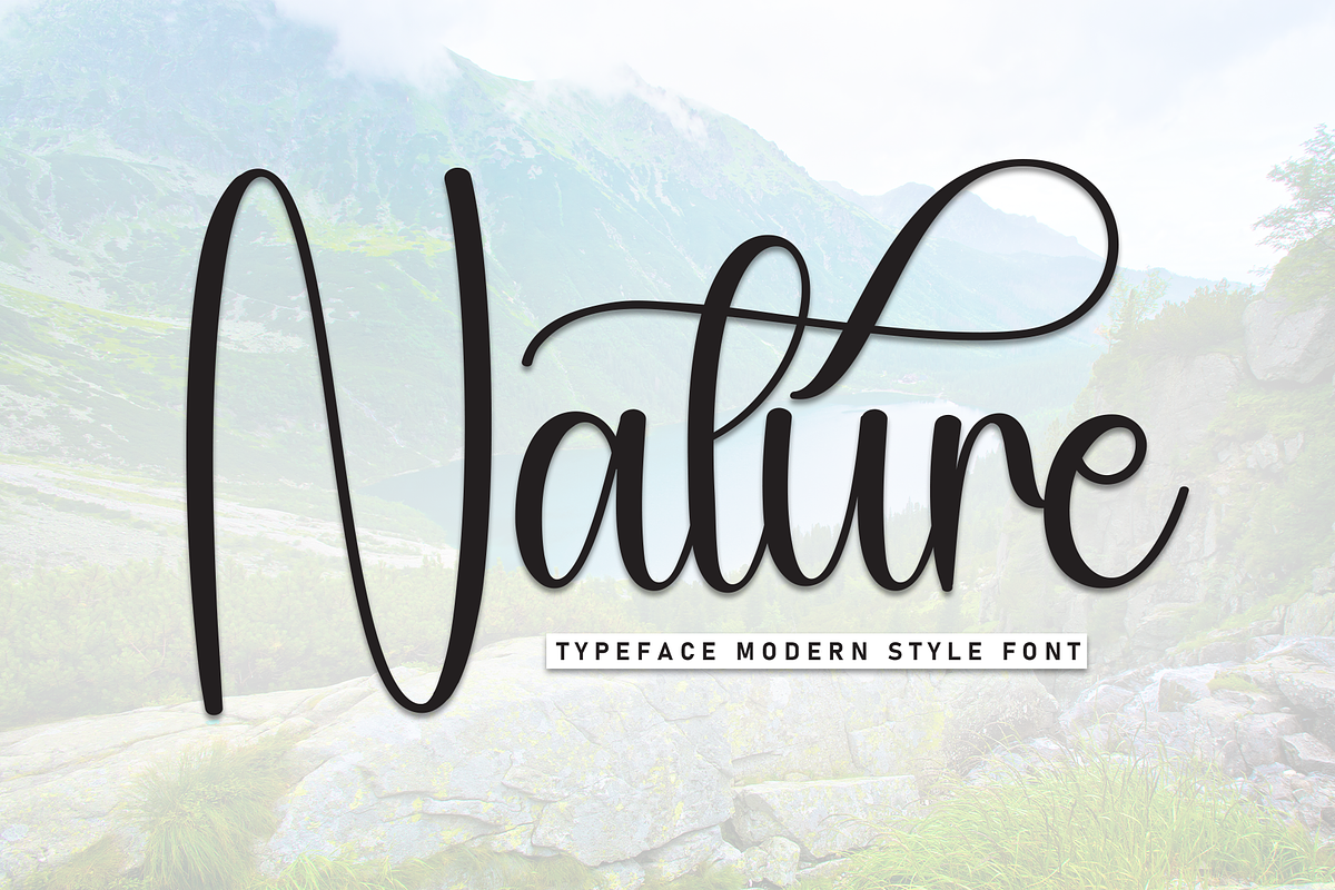 Nature | Script Font, a Handwritten Font by Scratchones (Photo 1 of 9)