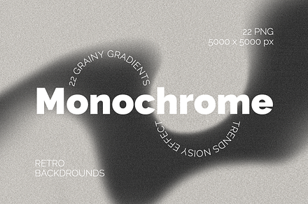 22 monochrome grainy gradients