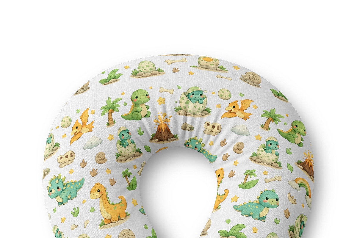 Cute Dinosaur Seamless Pattern, a Pattern Graphic by elfy creative (Photo 6 of 8)