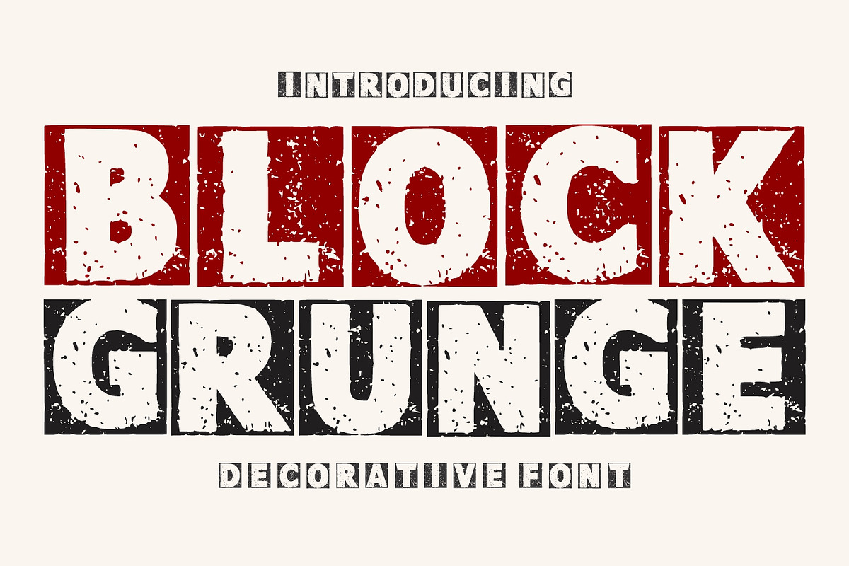 Block Grunge, a Blackletter Font by Fourteen Letter (Photo 1 of 5)