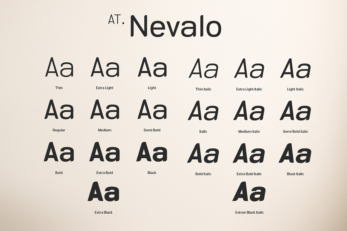 AT Nevalo, a Sans Serif Font by Ardyanatypes (Photo 9 of 12)