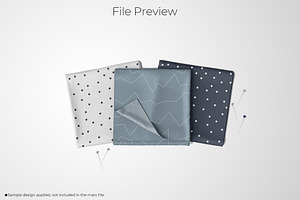 Folded Fabric Stack Mockup Set