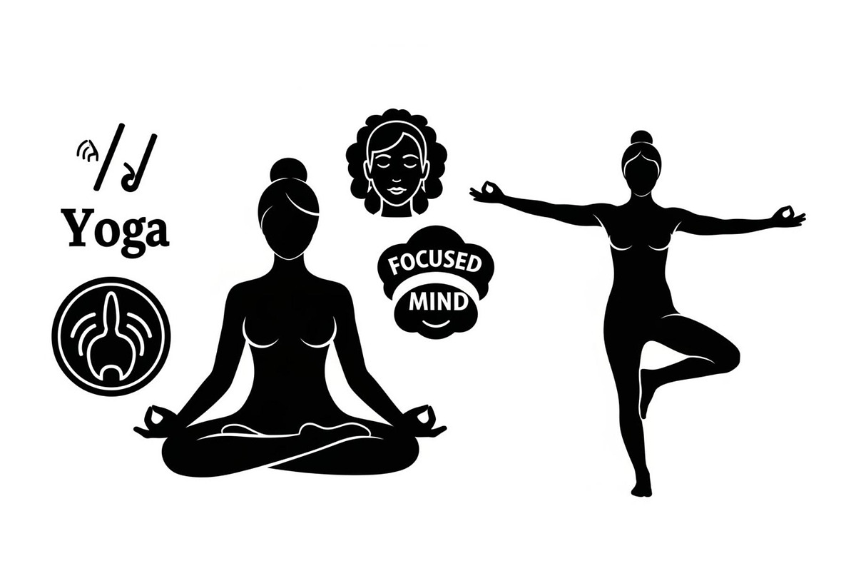 Yoga Meditation Silhouette Vector Bu, an Illustration by Artivon (Photo 12 of 40)