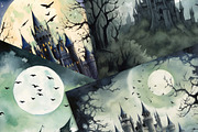 Eerie Gothic Castle, a Background Graphic by Curve Design (Thumbnail 2 of 4)
