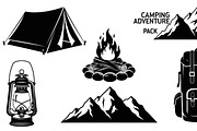Camping Adventure Silhouette Icon, an Illustration by Artivon (Thumbnail 22 of 51)