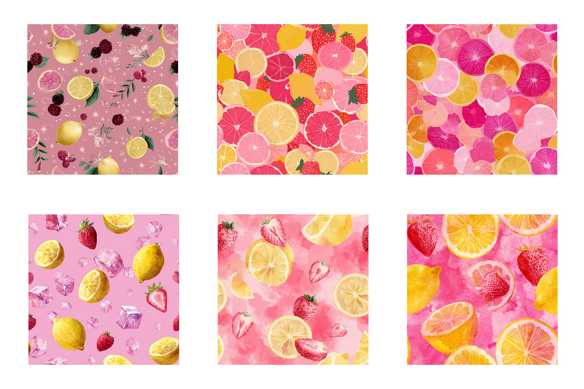 Pink Lemonade Seamless Digital Paper, a Graphic by CreationArt (Photo 7 of 7)
