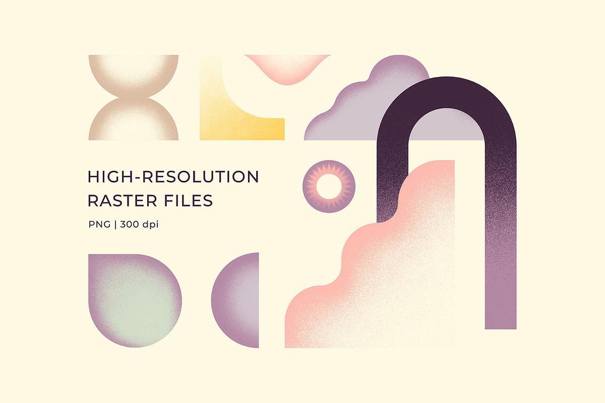 Shapes & Grainy Gradients, an Object Graphic by Paulina Sara Design (Photo 6 of 14)